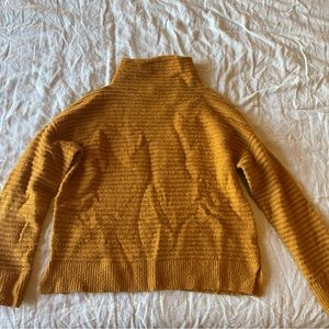 Madewell Cropped Marigold Mockneck Sweater